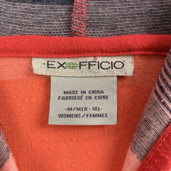 Exofficio Women’s Lightweight Hoodie Medium Full Zip Striped Outdoor - Picture 8 of 12